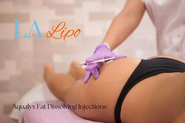 Woman having fat dissolving injections King's Heath on thighs