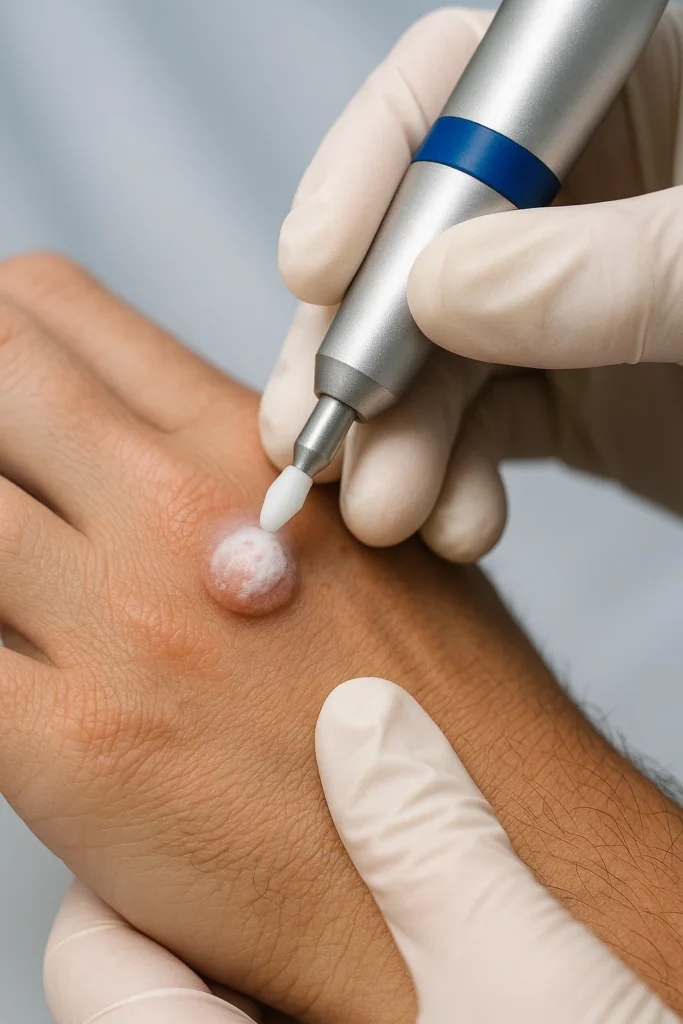 example of wart removal King's Heath using cryopen