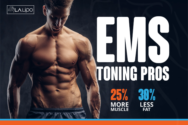 Image of man with sculpted stomach showing the fat loss and muscle gain of LA-EMS Body Sculpting Treatment King's Heath